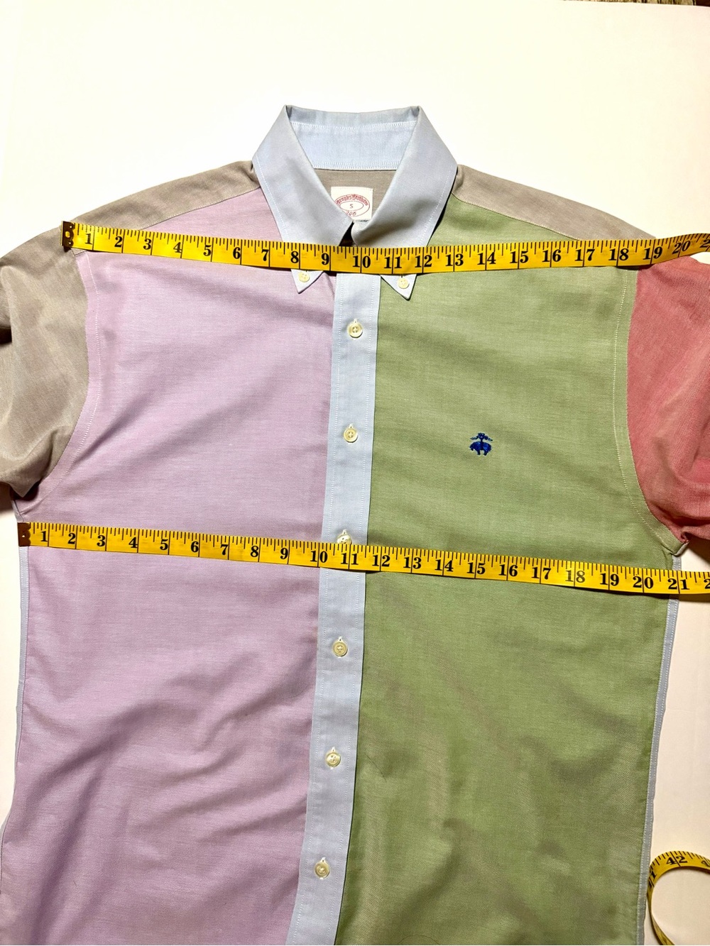 Brooks Brothers 346 Multi-panel Fun Shirt Button Down Size Small Cotton Summer - Picture 10 of 11